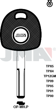 Transponder-Schlüsselrohling - TP00OP-WH.P