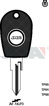 Transponder-Schlüsselrohling - TP00AF-14.P3