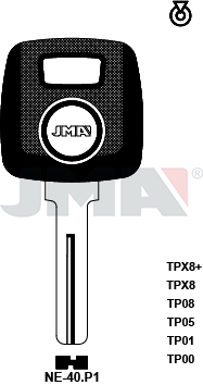 Transponder-Schlüsselrohling - TP00NE-40.P1