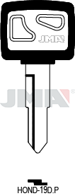 Schlüsselrohling-Plastikkopf - HOND-19D.P