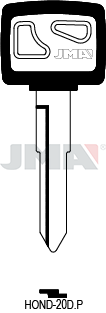 Schlüsselrohling-Plastikkopf - HOND-20D.P