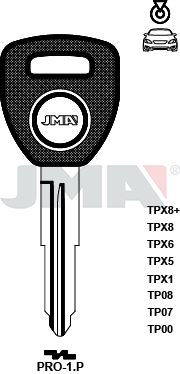 Transponder-Schlüsselrohling - TP00PRO-1.P