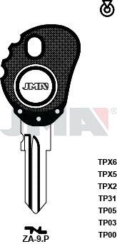 Transponder-Schlüsselrohling - TP00ZA-9.P