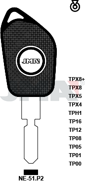 Transponder-Schlüsselrohling - TP00NE-51.P2