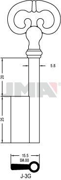 Möbelschlüssel - J-3G