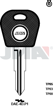 Transponder-Schlüsselrohling - TP00DAE-4D.P1