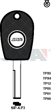 Transponder-Schlüsselrohling - TP00SIP-4.P3
