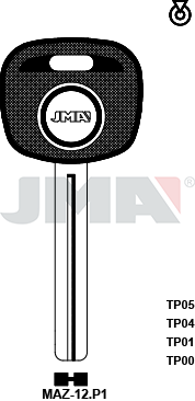 Transponder-Schlüsselrohling - TP00MAZ-12.P1