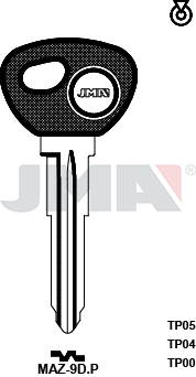 Transponder-Schlüsselrohling - TP00MAZ-9D.P