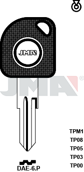 Transponder-Schlüsselrohling - TP00DAE-6.P