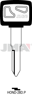 Schlüsselrohling-Plastikkopf - HOND-28D.P