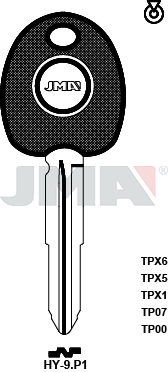 Transponder-Schlüsselrohling - TP00HY-9.P1