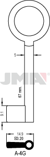 Möbelschlüssel - A-4G