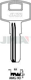 Schlüsselrohling Spezialprofil - AMG-9D