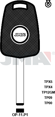 Transponder-Schlüsselrohling - TP00OP-11.P1