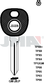 Transponder-Schlüsselrohling - TP00GM-28.P
