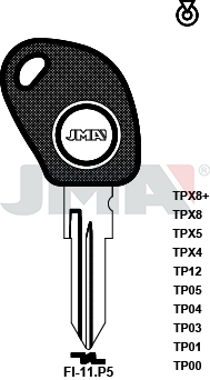 Transponder-Schlüsselrohling - TP00FI-11.P5
