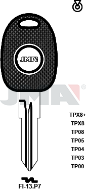 Transponder-Schlüsselrohling - TP00FI-13.P7