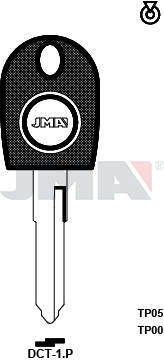 Transponder-Schlüsselrohling - TP00DCT-1.P