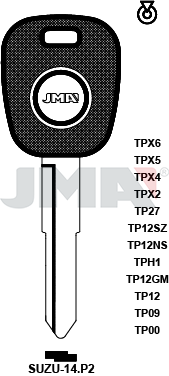 Transponder-Schlüsselrohling - TP00SUZU-14.P2