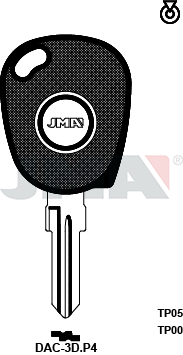 Transponder-Schlüsselrohling - TP00DAC-3D.P4