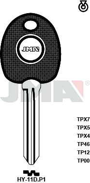 Transponder-Schlüsselrohling - TP00HY-11D.P1