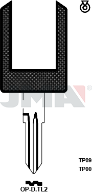 Transponder-Schlüsselrohling - TP00OP-D.TL2