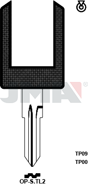 Transponder-Schlüsselrohling - TP00OP-S.TL2