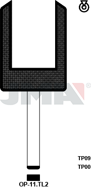 Transponder-Schlüsselrohling - TP00OP-11.TL2