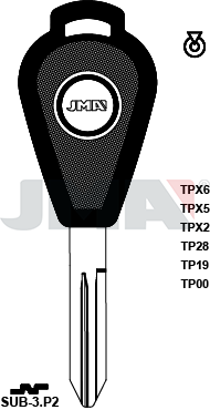 Transponder-Schlüsselrohling - TP00SUB-3.P2