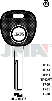 Transponder-Schlüsselrohling - TP00HU-DH.P3