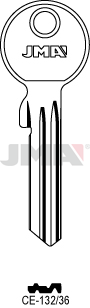 Schlüsselrohling Spezialprofile - CE-132/36