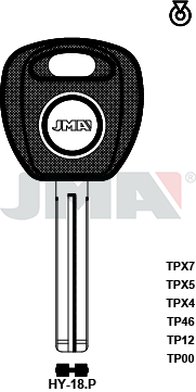 Transponder-Schlüsselrohling - TP00HY-18.P
