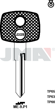 Transponder-Schlüsselrohling - TP00ME-9.P1