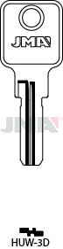 Schlüsselrohling - HUW-3D