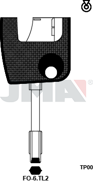 Transponder-Schlüsselrohling - TP00FO-6.TL2