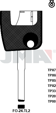 Transponder-Schlüsselrohling - TP00FO-24.TL2