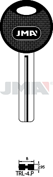 Schlüsselrohling-Plastikkopf - TRL-4.P