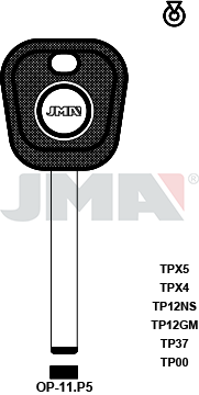 Transponder-Schlüsselrohling - TP00OP-11.P5