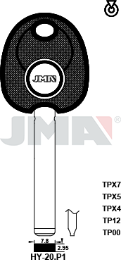 Transponder-Schlüsselrohling - TP00HY-20.P1