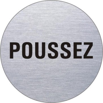 POUSSEZ Edelstahlschild 8549