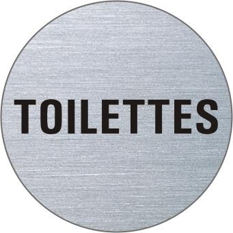 TOILETTES Edelstahlschild 8702