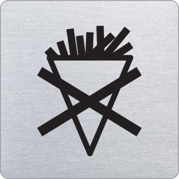 Essen verboten Edelstahlschild 8921
