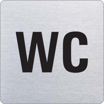 WC Edelstahlschild 8930