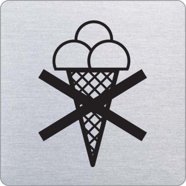 Essen verboten Edelstahlschild 8933