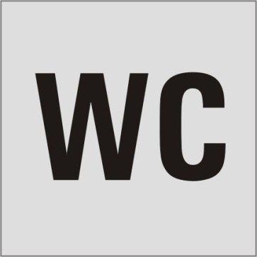WC Aluminiumschild 9700-E