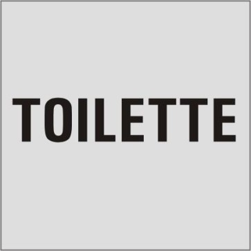 TOILETTE Aluminiumschild 9701-E