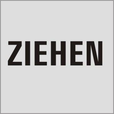 ZIEHEN Aluminiumschild 9703-E