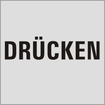 DRÜCKEN Aluminiumschild 9704-E