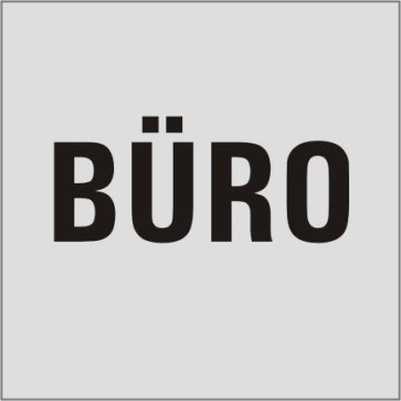 BÜRO Aluminiumschild 9705-E